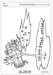 Ağaç boyama sayfaları 